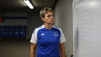 The WSL Players Cup table lists Everton Women as the ninth team among 23 clubs competing in the competition
